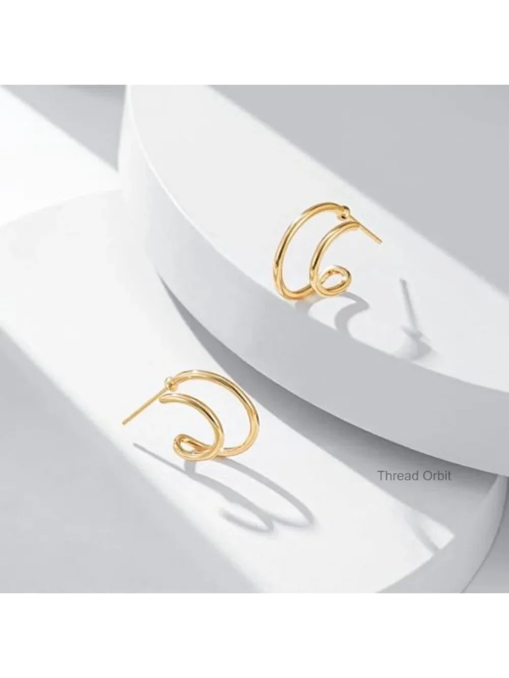 14K Gold Plated 925 Sterling Silver Post Stud Earrings Set Hypoallergenic